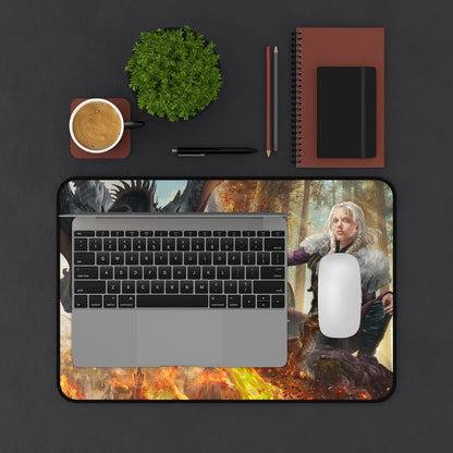 12x18" Desk Mat — "The Skáld Hunter" Illustrated by Ertaç Altınöz