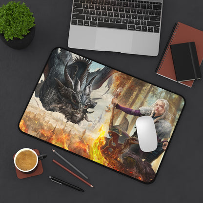 12x18" Desk Mat — "The Skáld Hunter" Illustrated by Ertaç Altınöz