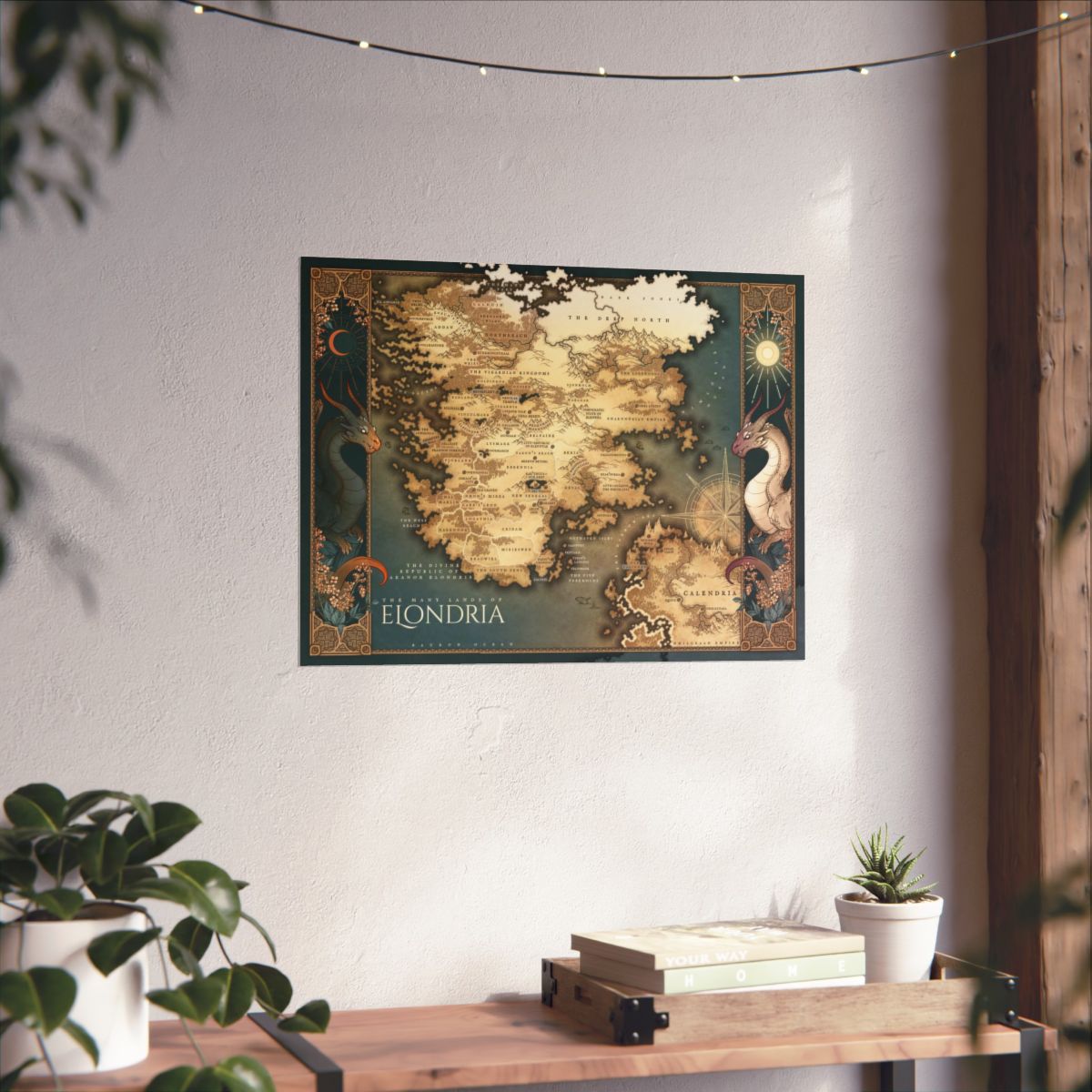 24x18" Large Matte Poster — "Map of Elondria" (2026) Illustrated by Cartographybird