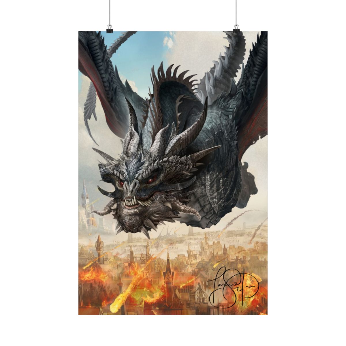 20x30" AUTHOR SIGNED Large Matte Poster — "A Breaking of Realms" Naked Cover