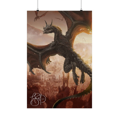 20x30" AUTHOR SIGNED Large Matte Poster — "A Building of Empires" Naked Cover