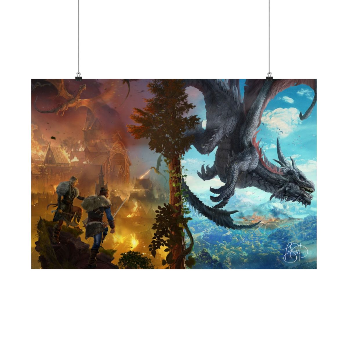 30X20" AUTHOR SIGNED Large Matte Poster — "The Deep North Breaking" Illustrated by Ertaç Altınöz