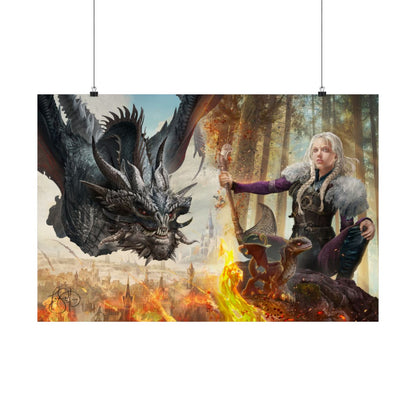 30X20" AUTHOR SIGNED Large Matte Poster — "The Skald Hunter" Illustrated by Ertaç Altınöz