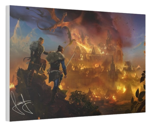 36x24" XL Canvas "The Breaking of Solhall" | Digitally Signed by Ertaç Altınöz