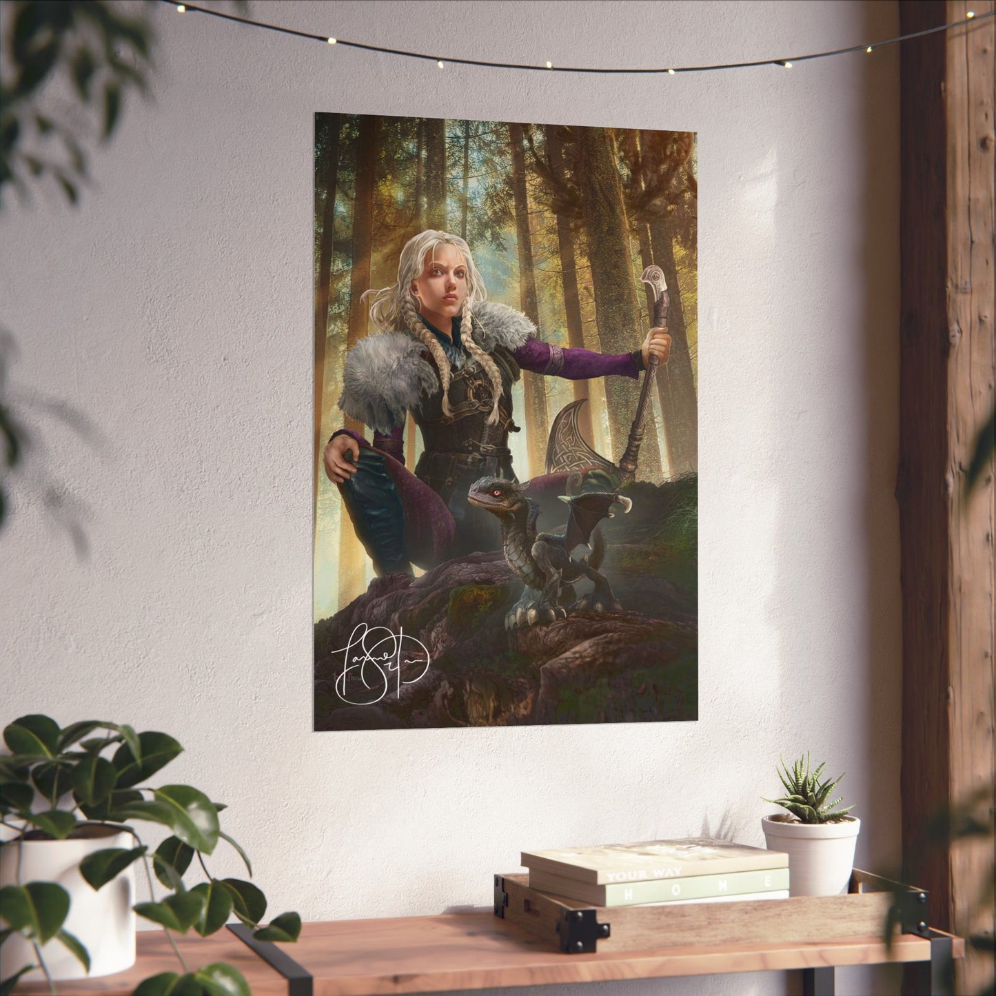 20x30" AUTHOR SIGNED Large Matte Poster — "The Skáld Hunter"  Illustrated by Ertaç Altınöz
