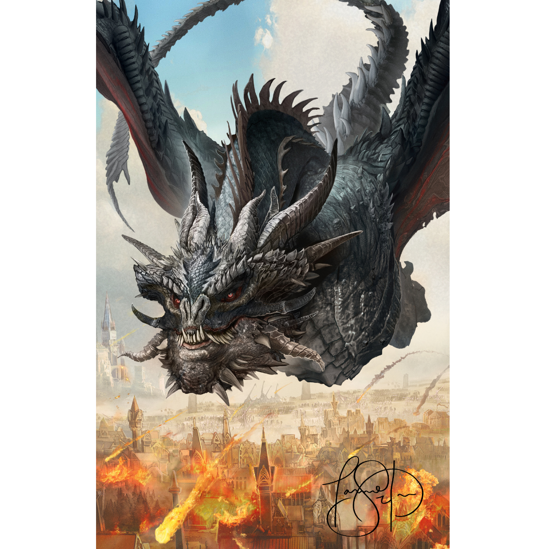 20x30" AUTHOR SIGNED Large Matte Poster — "A Breaking of Realms" Naked Cover