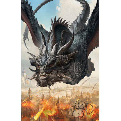 20x30" AUTHOR SIGNED Large Matte Poster — "A Breaking of Realms" Naked Cover