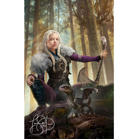 20x30" AUTHOR SIGNED Large Matte Poster — "The Skáld Hunter"  Illustrated by Ertaç Altınöz