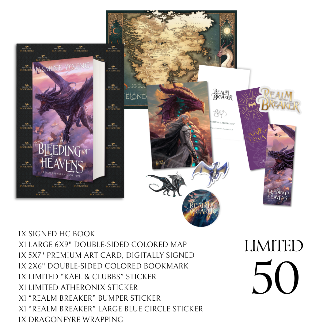 (PREORDER) A Bleeding of Heavens – Signed Hardback Launch Bundle (LIMIT 50)
