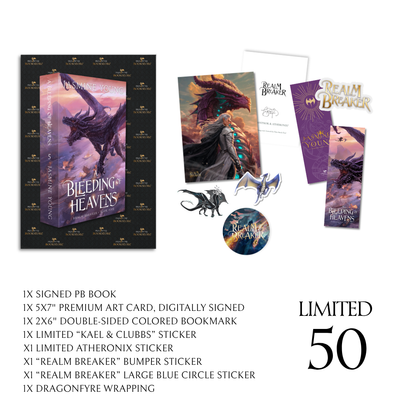 (PREORDER) A Bleeding of Heavens – Signed Paperback Launch Bundle  (LIMIT 50)