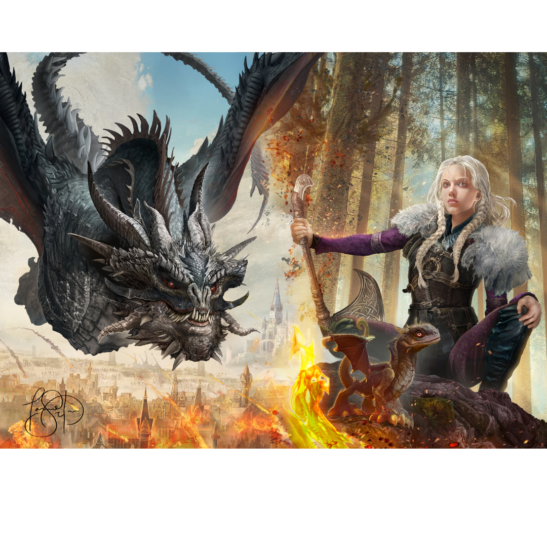 30X20" AUTHOR SIGNED Large Matte Poster — "The Skald Hunter" Illustrated by Ertaç Altınöz