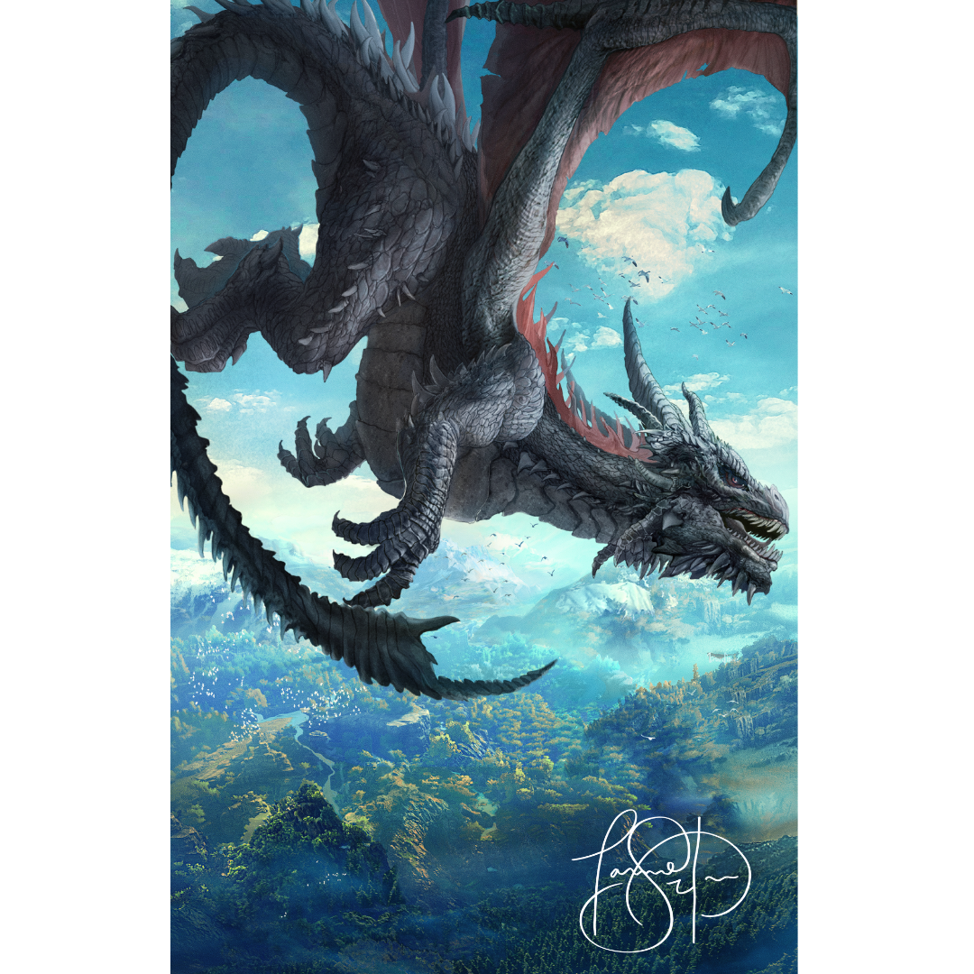 20x30" AUTHOR SIGNED Large Matte Poster — "A Banishing of Kings" Naked Cover