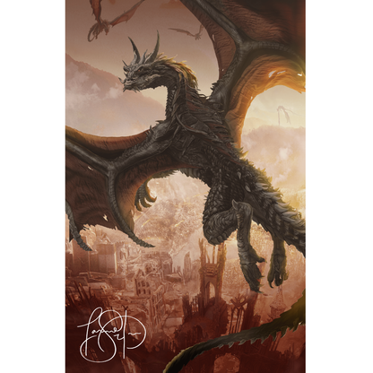 20x30" AUTHOR SIGNED Large Matte Poster — "A Building of Empires" Naked Cover