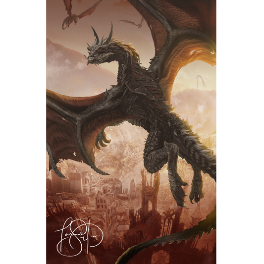 20x30" AUTHOR SIGNED Large Matte Poster — "A Building of Empires" Naked Cover