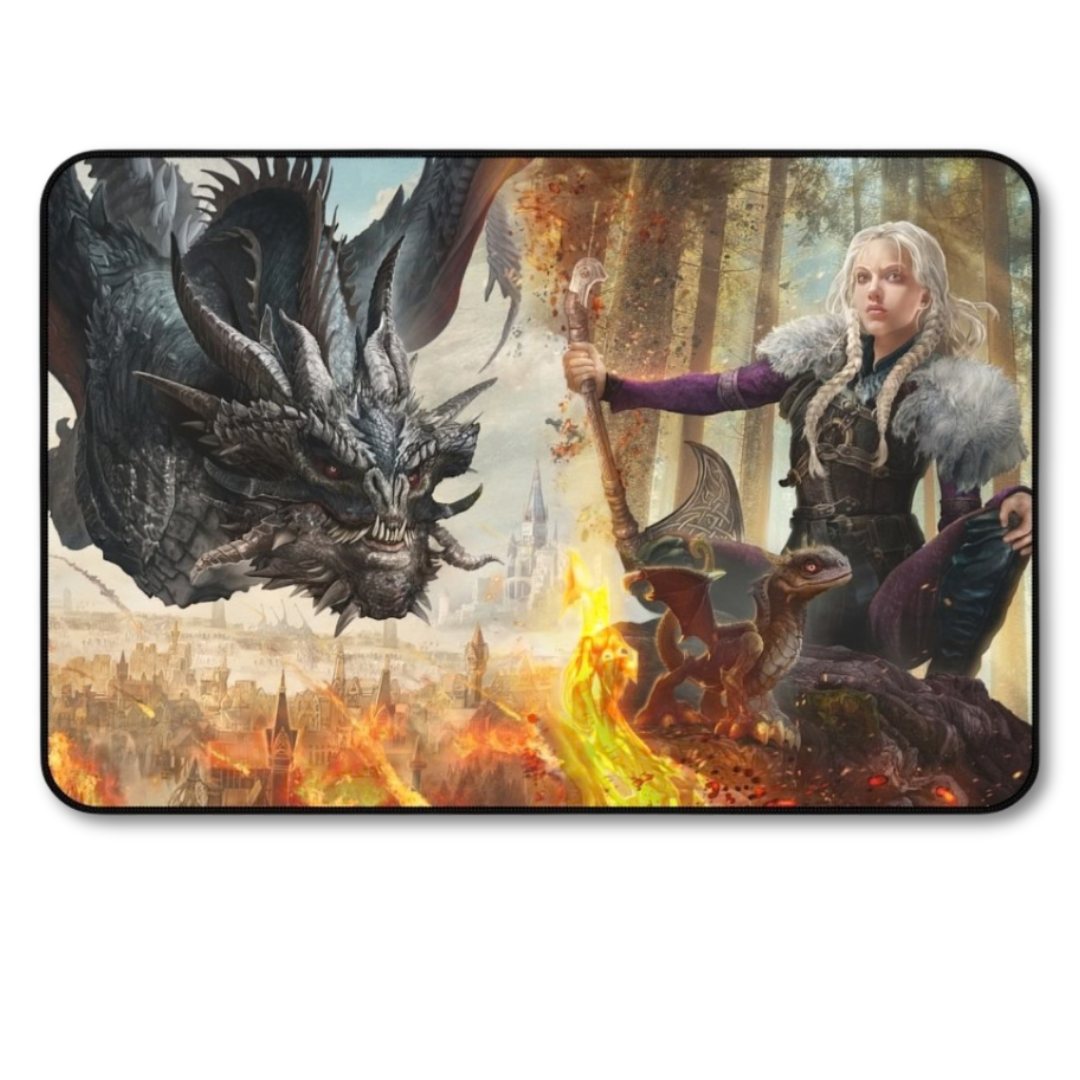 12x18" Desk Mat — "The Skáld Hunter" Illustrated by Ertaç Altınöz