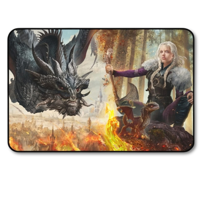 12x18" Desk Mat — "The Skáld Hunter" Illustrated by Ertaç Altınöz