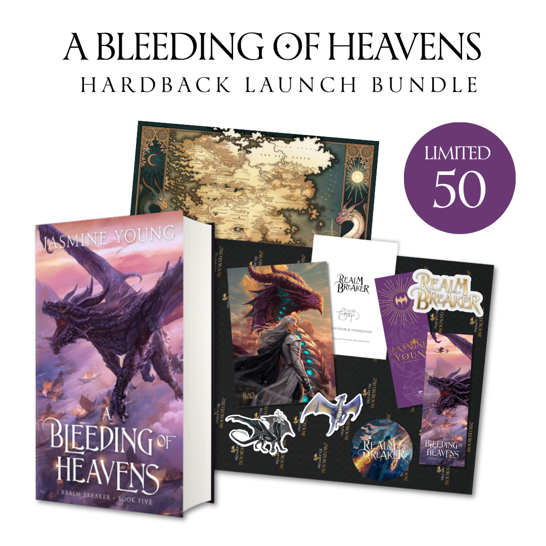 (PREORDER) A Bleeding of Heavens – Signed Hardback Launch Bundle (LIMIT 50)