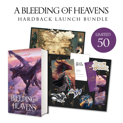 (PREORDER) A Bleeding of Heavens – Signed Hardback Launch Bundle (LIMIT 50)