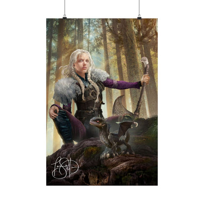 20x30" AUTHOR SIGNED Large Matte Poster — "The Skáld Hunter"  Illustrated by Ertaç Altınöz